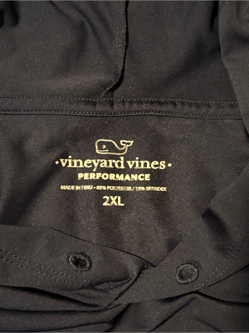 Vineyard Vines Men’s Deep Blue Performance Hoodie with Whale Logo - Picture 3 of 5